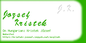 jozsef kristek business card