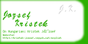 jozsef kristek business card